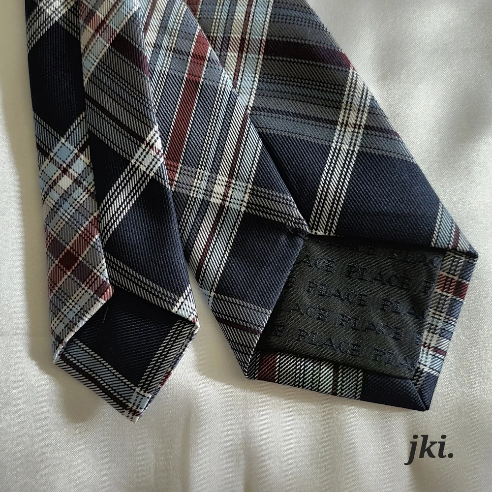 Place Boys Necktie (8-14) Polyester Blue/red Plaid NWOT